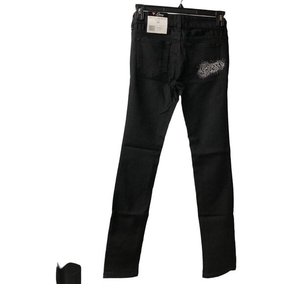 GUESS SARAH FIT MED RISE KINNY BLACK JEANS 29 NEW WITH TAG - Picture 7 of 9